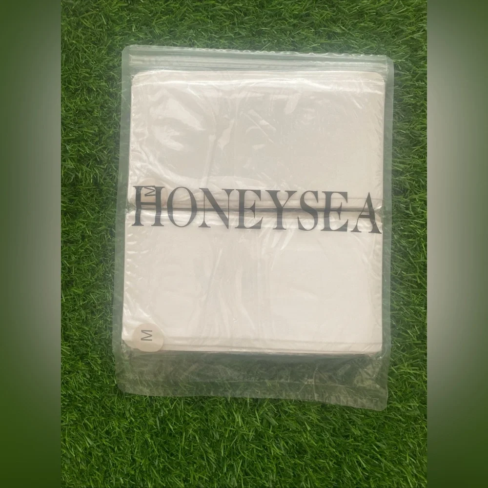 Honeysea Girls Ballet Dance Tights w/Ankle Support TWIN PACK Size M (8-10) White